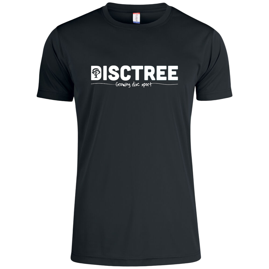 Disc Tree Polyester Bar Logo T-Shirt