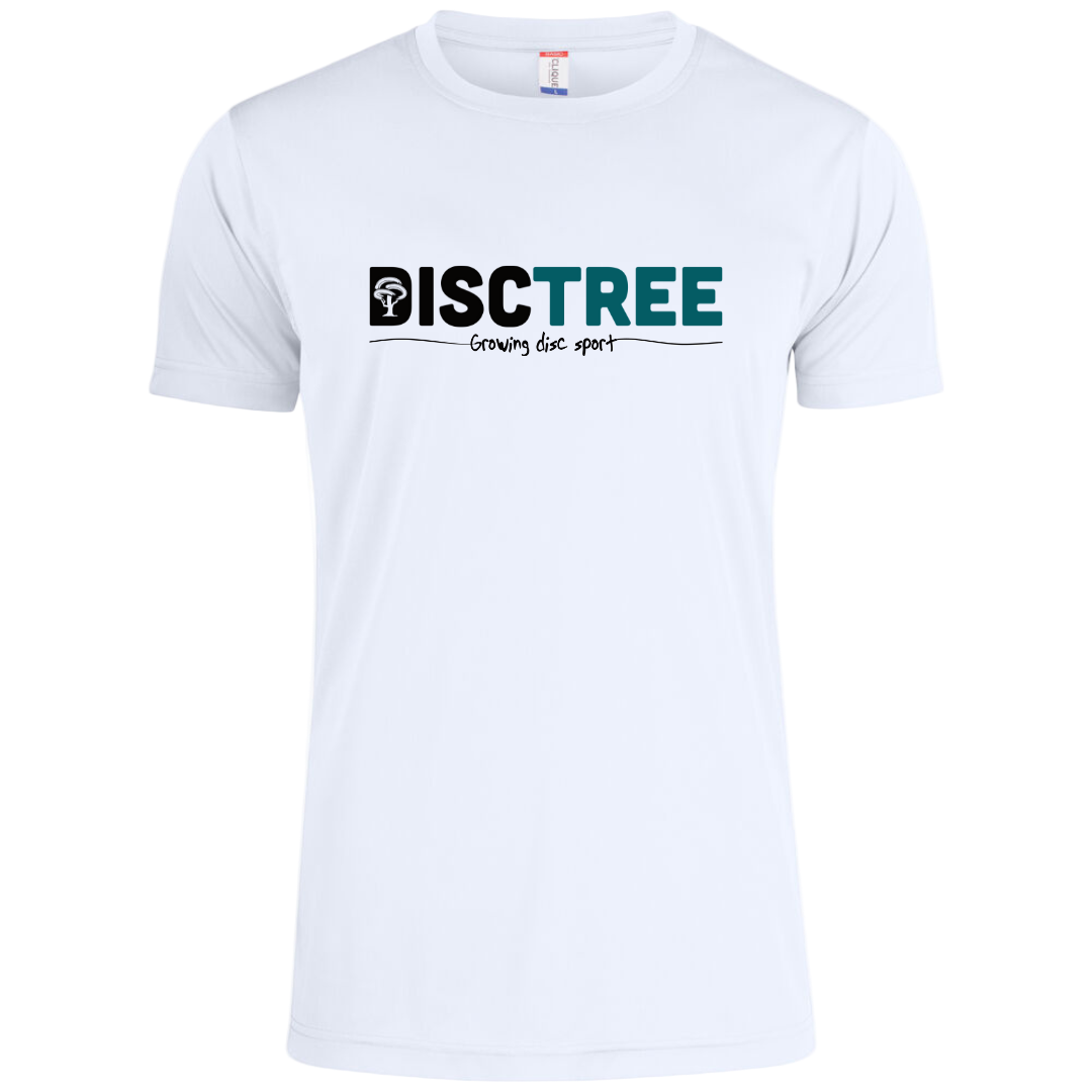Disc Tree Polyester Bar Logo T-Shirt