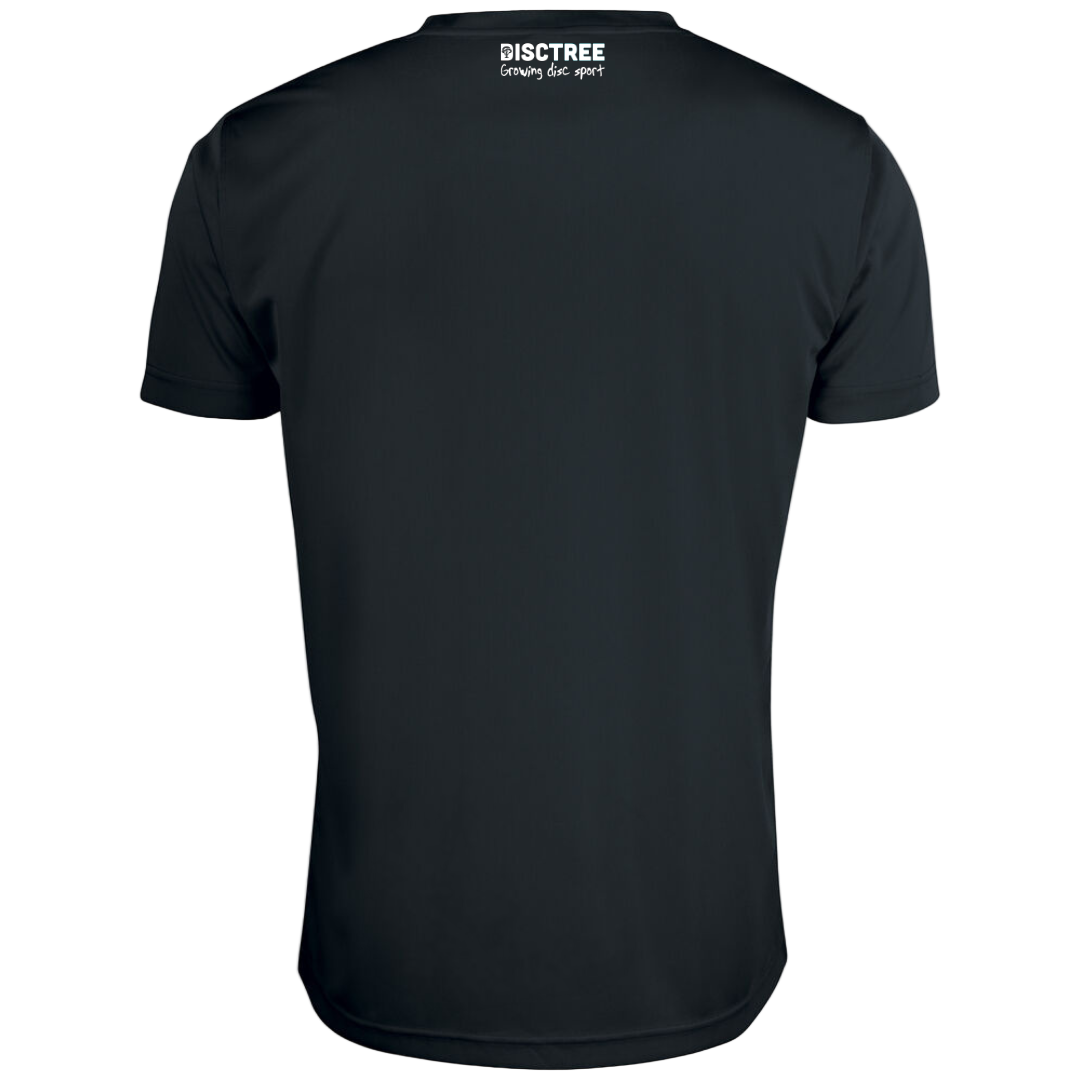 Disc Tree Polyester Bar Logo T-Shirt